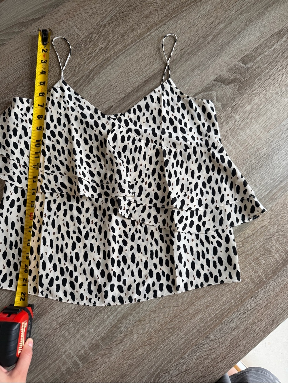 J. Crew Ruffle Cami Tank Top Blouse Leopard Print Size 2 - Picture 8 of 13